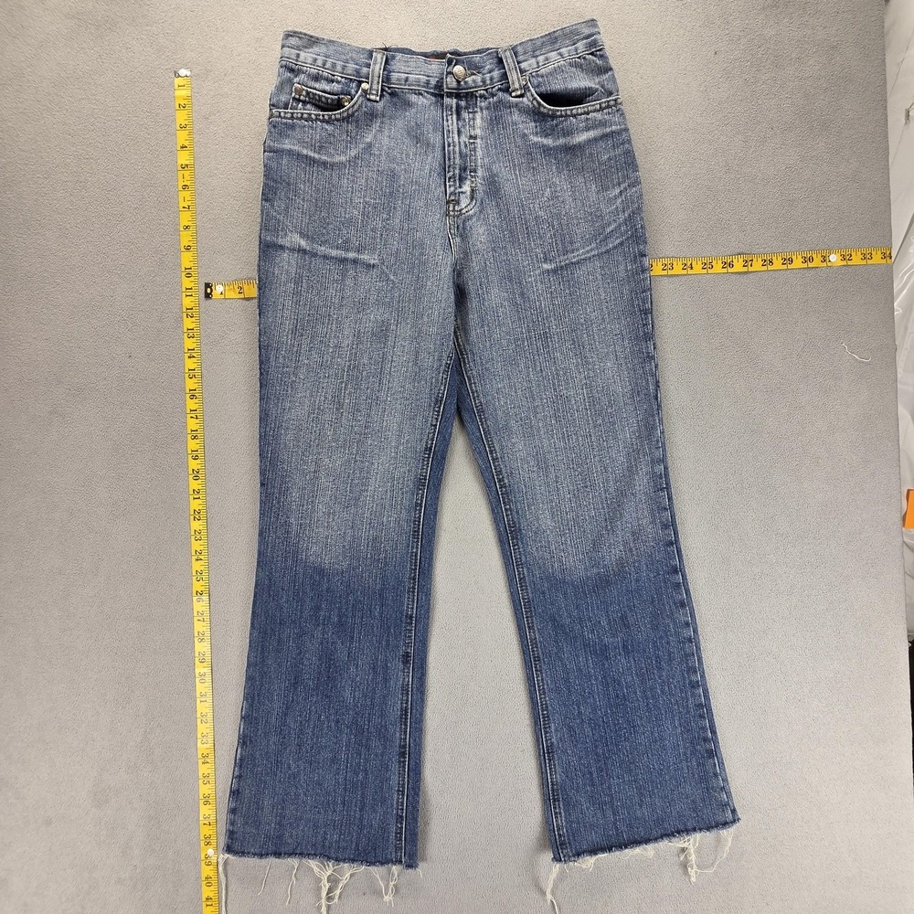 Diesel Jeans Mens Blue Relaxed Bootcut Raw Hems Button Fly Zip Pocket Fits 29x28
